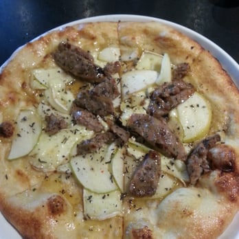 Liberty Market - Pizza with brie, apples, sausage and honey. So good! - New American Near Me - Gilbert, Arizona Liberty Market - Pizza with brie, apples, sausage and honey. So good! - New American Near Me - Gilbert, Arizona