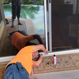 Adjusting my screen door, which wasn't opening well