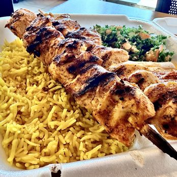 East Bistro - The Mediterranean Eatery - Look at that char on the Chicken Kebab! Char outside/juicy inside. Perfect rice & salad garlic yogurt sauce off the chain! :)... - Mediterranean Near Me - Clearwater, Florida East Bistro - The Mediterranean Eatery - Look at that char on the Chicken Kebab! Char outside/juicy inside. Perfect rice & salad garlic yogurt sauce off the chain! :)... - Mediterranean Near Me - Clearwater, Florida