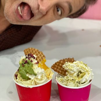 On A Roll - Exotic Essence Ice Cream Creamy Pistachio Ice Cream - Ice Cream & Frozen Yogurt Near Me - Anaheim, California On A Roll - Exotic Essence Ice Cream Creamy Pistachio Ice Cream - Ice Cream & Frozen Yogurt Near Me - Anaheim, California