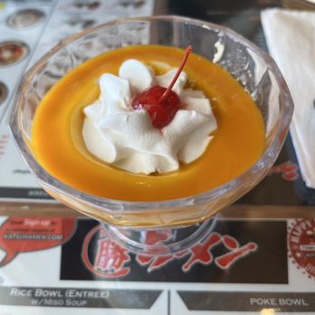Katsu Ramen - Mango Panna Cotta with Mango Sauce - Ramen Near Me - Aurora, Colorado Katsu Ramen - Mango Panna Cotta with Mango Sauce - Ramen Near Me - Aurora, Colorado