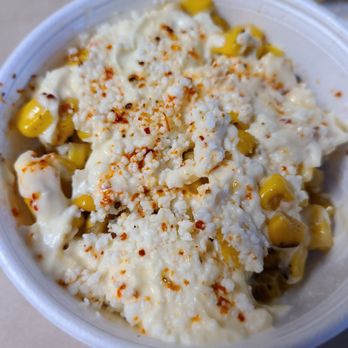 Epic Tacos - Corn in a Cup has sweet roasted corn, mayonnaise, cotija cheese, Tajin - Caterers Near Me - Simi Valley, California