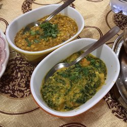 Moon Indian - Daal tadka and palak paneer.