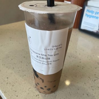 Dots Boba - Highly recommend the black sesame milk tea. - Bubble Tea Near Me - San Francisco, California Dots Boba - Highly recommend the black sesame milk tea. - Bubble Tea Near Me - San Francisco, California