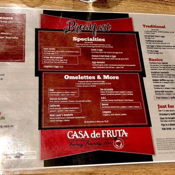 Casa De Restaurant - Breakfast menu - Breakfast & Brunch Near Me - Hollister, California Casa De Restaurant - Breakfast menu - Breakfast & Brunch Near Me - Hollister, California
