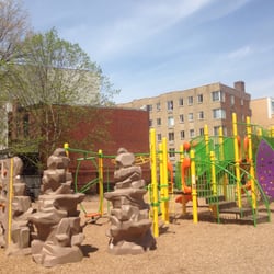 Columbia Heights Community Center - The "big kid" side of the park, complete with zip line and music tag game.
