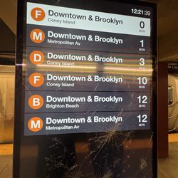 MTA - 7th Ave Subway Station -  B-D-E - Schedule