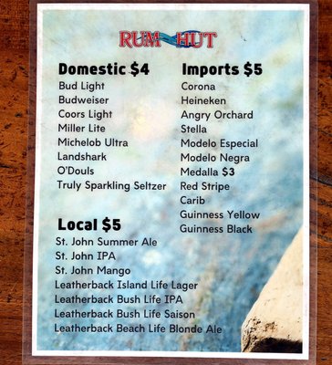 Menu photo 4 The Rum Hut Saint Thomas, VI