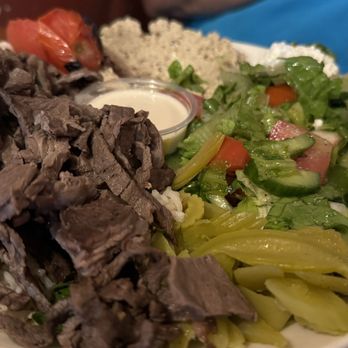 Open Sesame - Beef shawarma platter - Mediterranean Near Me - Long Beach, California Open Sesame - Beef shawarma platter - Mediterranean Near Me - Long Beach, California