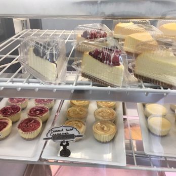 Orcutt Bakery - blackberry and raspberry topped cheesecakes, lemon curd topped cheesecake, mini cheesecakes: caramel swirl, raspberry swirl and plain - Bakeries Near Me - Orcutt, California