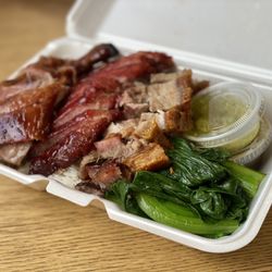 Cafe Bayon - Triple combo (roasted duck, BBQ pork, roasted pork over white rice)