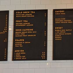Menu as of Feb 2025