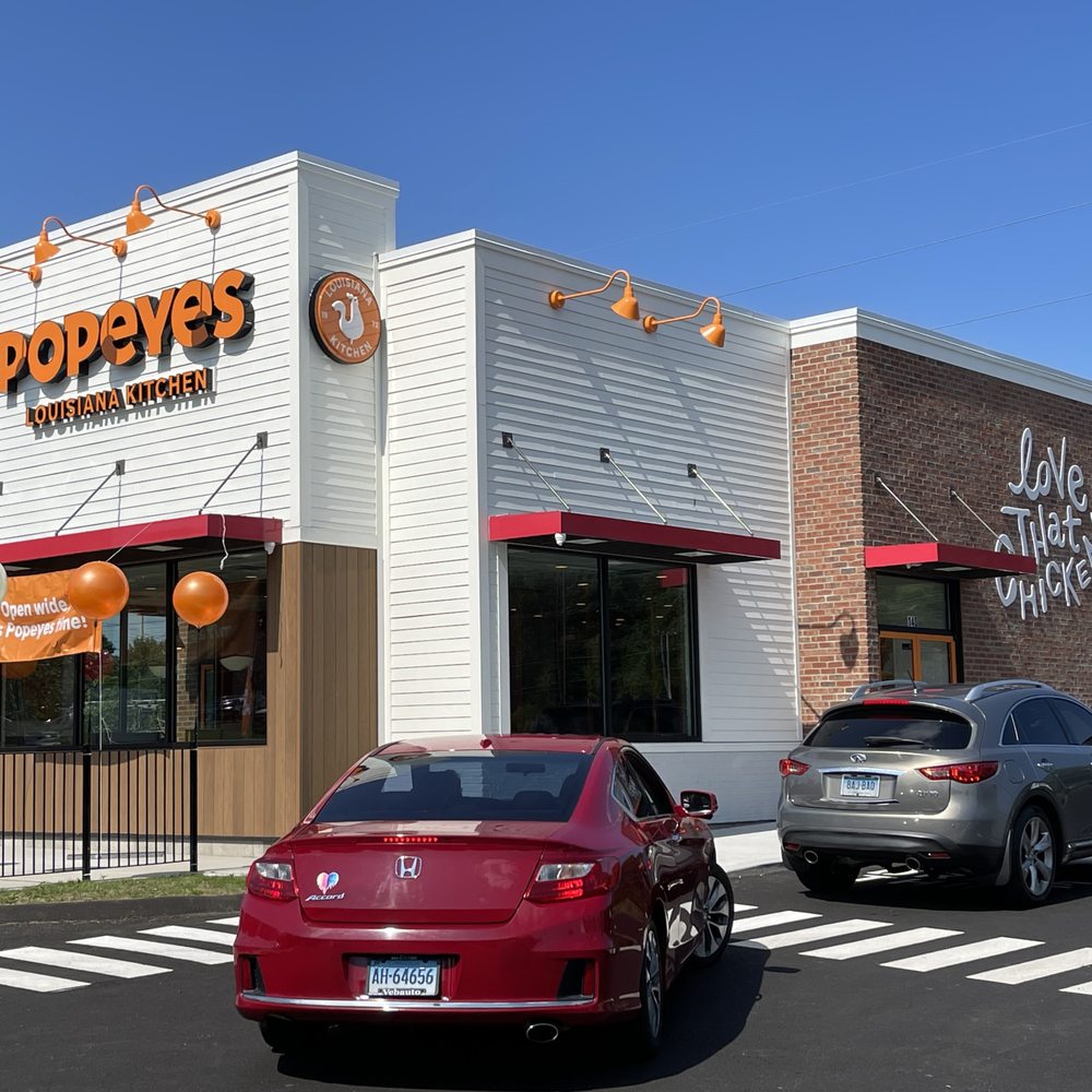 Popeyes Louisiana Kitchen - Side shot of restaurant - Chicken Wings Near Me - Wethersfield, Connecticut Popeyes Louisiana Kitchen - Side shot of restaurant - Chicken Wings Near Me - Wethersfield, Connecticut