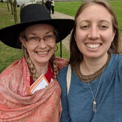 Wild Salamander Creative Arts Center - Myself (Elizabeth) and our water-color teacher Julie-Marie