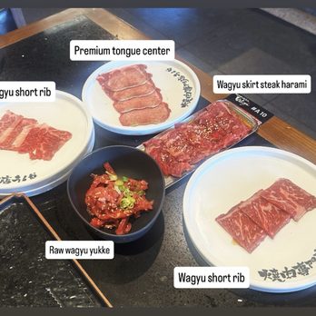 Ushiya Grill - Wagyu short rib, premium tongue center, raw wagyu yukke, wagyu skirt steak harami - Japanese Near Me - Milpitas, California Ushiya Grill - Wagyu short rib, premium tongue center, raw wagyu yukke, wagyu skirt steak harami - Japanese Near Me - Milpitas, California