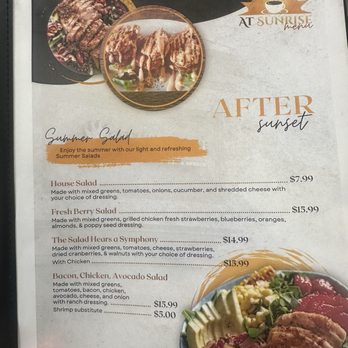 At Sunrise - Menu 6/26 - Breakfast & Brunch Near Me - Imperial, Missouri