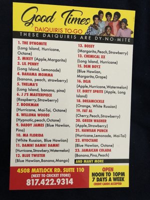 Menu photo 5 Good Times Daiquiri's To Go Arlington, TX Menu photo 5 Good Times Daiquiri's To Go Arlington, TX