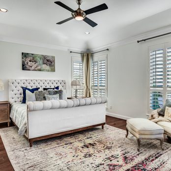 Effortless Charm Staging - Occupied Home Staging Master Bedroom - Home Staging Near Me - Coppell, Texas