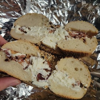 Bagel Boy - Bacon cream cheese on everything bagel - Bagels Near Me - Brooklyn, New York