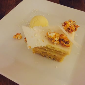 Dirt Candy - Corn cake with popcorn ice cream. - Vegetarian Near Me - New York, New York