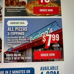 Domino’s Pizza - All means Large only. Medium is $16?