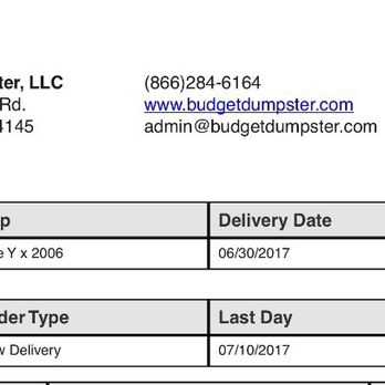 Budget Dumpster - Dumpster Rental Near Me