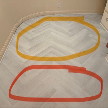 The Floor Store - Darker grayish color in red  Brighter white in yellow - Flooring Near Me - San Jose, California