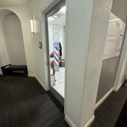 Metro Barber - Engrave is tucked around. The corner