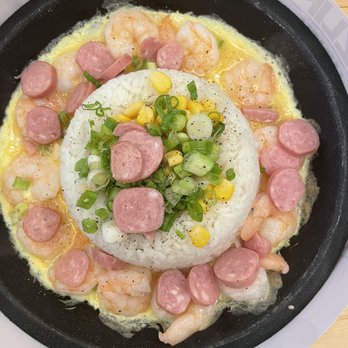 Sizzling Lunch - Shrimp Pepper Rice with sausage pre-cooking) - Teppanyaki Near Me - Fremont, California Sizzling Lunch - Shrimp Pepper Rice with sausage pre-cooking) - Teppanyaki Near Me - Fremont, California