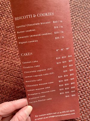 Menu photo 4 Mattarello Bakery & Cafe Montclair, NJ