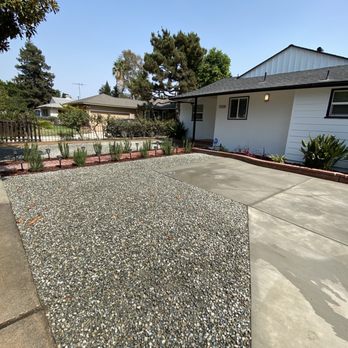 R&L Landscape - a gravel driveway in front of a house - Landscaping Near Me - Canoga Park, California