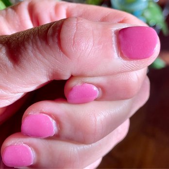 QD Nails & Spa - 6 day old dip powder manicure.  Nails are lifting at edges. - Nail Salons Near Me - San Diego, California