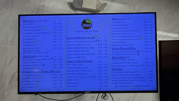 Menu photo 1 Latea Bubble Tea Littleton, CO Menu photo 1 Latea Bubble Tea Littleton, CO