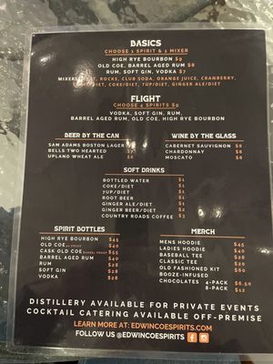 Menu photo 7 Edwin Coe Spirits Churubusco, IN