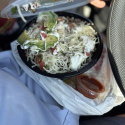 Tacos La Villa - Salad bowl double meat add rice and beans