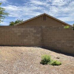 Transforming Landscape - The wall after they tore it down and rebuilt it.