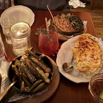 Jacob's Pickles - Okra & Chiles, collard greens, Mac and cheese - Comfort Food Near Me - New York, New York Jacob's Pickles - Okra & Chiles, collard greens, Mac and cheese - Comfort Food Near Me - New York, New York