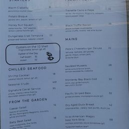 Dinner Menu Dinner Menu