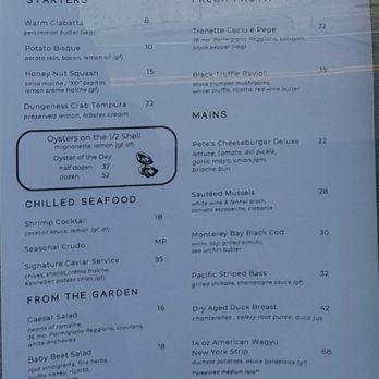 Pete's Capitola - Dinner Menu - Seafood Near Me - Capitola, California Pete's Capitola - Dinner Menu - Seafood Near Me - Capitola, California