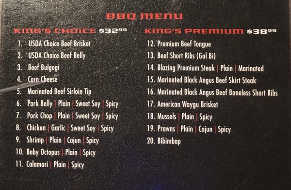 Menu photo 4 Blazing King Palm Desert, CA