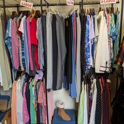 Keene Senior Center Thrift Shop - New To You - We have sizes from 4 to 24.  And a selection of unisex clothing - sweats, joggers, t-shirts, etc.