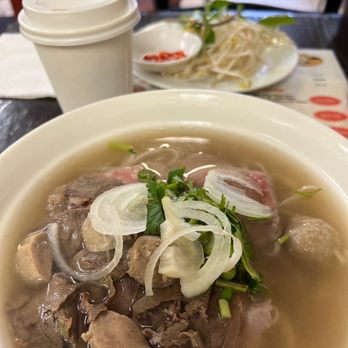 Banh Mi Ba Le - One of my favourite cold weather pick me ups. Rare beef soup and a hot Viet coffee. - Vietnamese Near Me - Toronto, Ontario