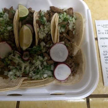 California Burrito - 7 tacos crammed into one container. I guess they expect you to rip the lid off and use it to share. - Mexican Near Me - Carmichael, California