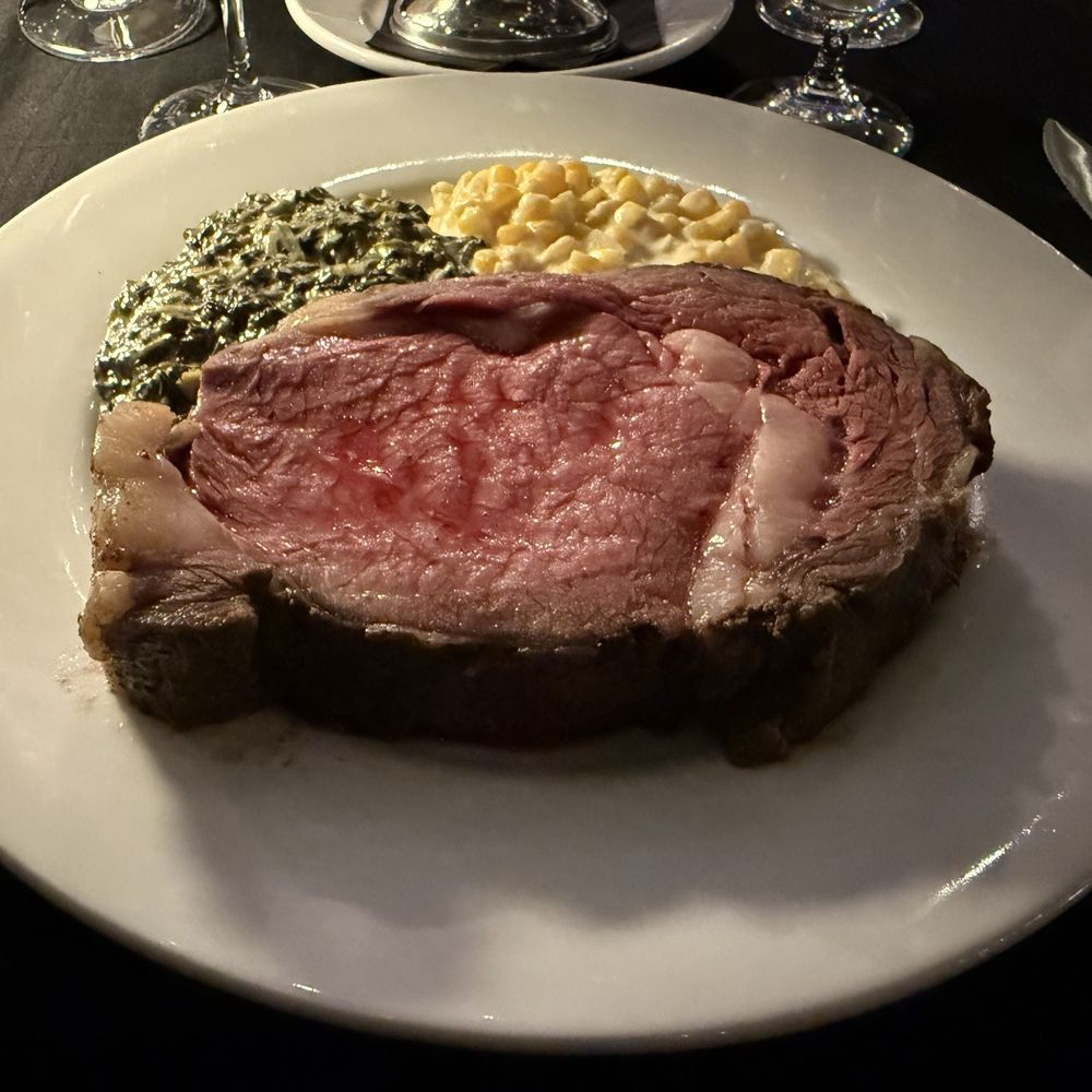 Prime Rib - About 1.5" thick I'd guess. - Seafood Near Me - Walnut Creek, California Prime Rib - About 1.5" thick I'd guess. - Seafood Near Me - Walnut Creek, California