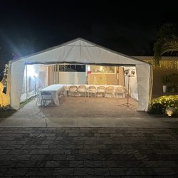 SITOS PARTY RENTAL - A 20x20 white top tent contact us at 561-446-4152 or 561-603-9226 Hablamos español
