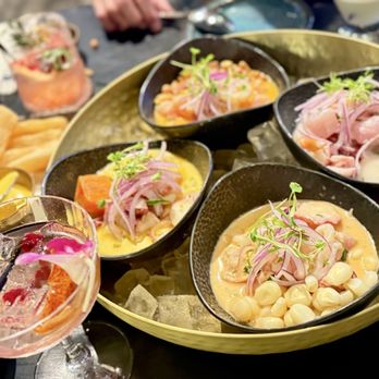 Aji Ceviche Bar - Ceviche sampler - Seafood Near Me - St. Petersburg, Florida Aji Ceviche Bar - Ceviche sampler - Seafood Near Me - St. Petersburg, Florida