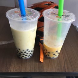 two cups of bubble tea