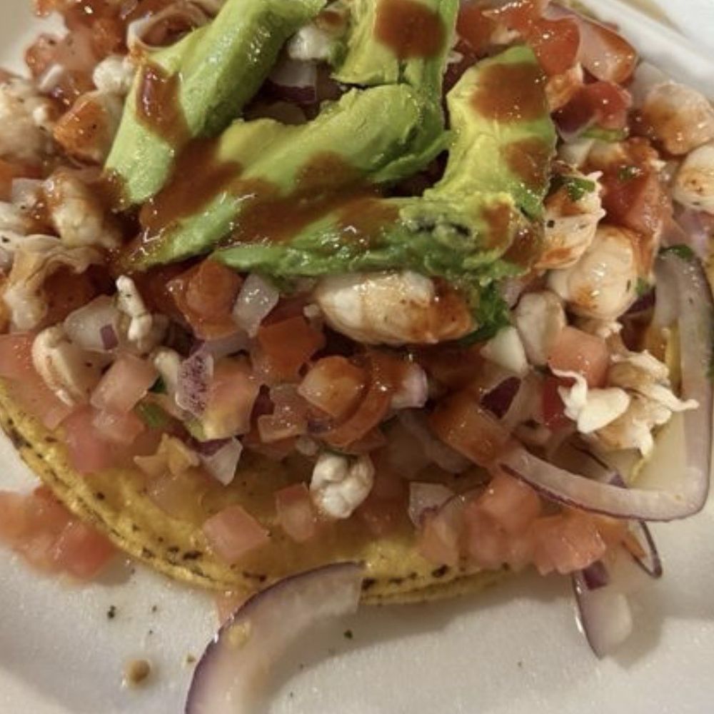 El Antojito - Tostada de Ceviche de Camaron (Shrimp Ceviche) - Mexican Near Me - Gardena, California El Antojito - Tostada de Ceviche de Camaron (Shrimp Ceviche) - Mexican Near Me - Gardena, California