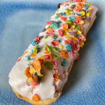 Angels Donuts and Ice Cream - Fruity Pebbles Vanilla-frosted Bar - Angels Donuts - Donuts Near Me - Vancouver, Washington Angels Donuts and Ice Cream - Fruity Pebbles Vanilla-frosted Bar - Angels Donuts - Donuts Near Me - Vancouver, Washington