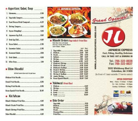 Menu photo 5 JL Japanese Express Columbus, GA Menu photo 5 JL Japanese Express Columbus, GA